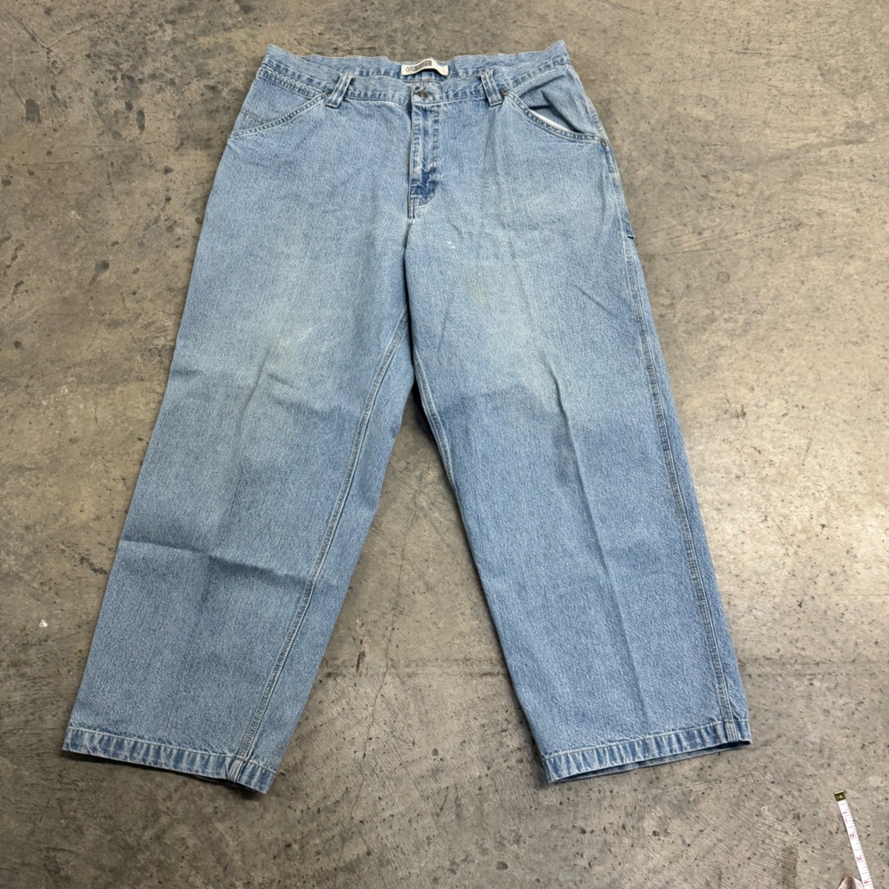 VTG‎ Route 66 Original Clothing Co Men's Blue Denim Jeans Carpenter Cargo Work - Picture 2 of 10